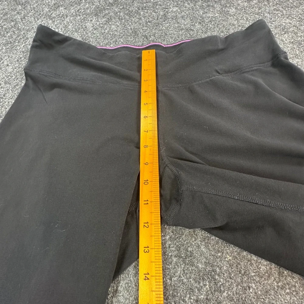 Calvin Klein Performance Leggings Womens 3X Black Cotton Stretch Capri Logo - Picture 6 of 9